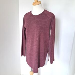 Roots | Red burgundy simple plain crew neck women's sweater